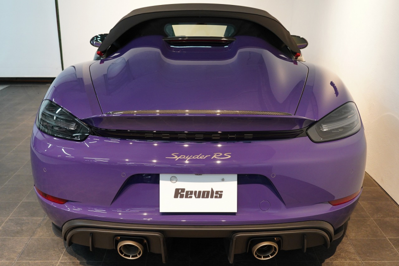 ポルシェ 718スパイダー RS PDK 1オーナー ウルトラヴァイオレット/PTSカラー ヴァイザッハPKG PCCB Fリフト クロノPKG 中古車 中古車