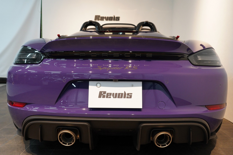 ポルシェ 718スパイダー RS PDK 1オーナー ウルトラヴァイオレット/PTSカラー ヴァイザッハPKG PCCB Fリフト クロノPKG 中古車 中古車