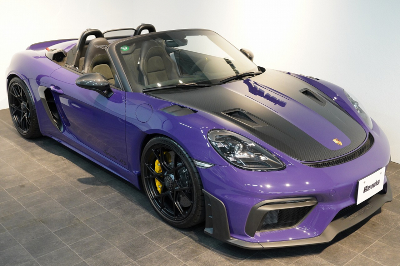 ポルシェ 718スパイダー RS PDK 1オーナー ウルトラヴァイオレット/PTSカラー ヴァイザッハPKG PCCB Fリフト クロノPKG 中古車 中古車