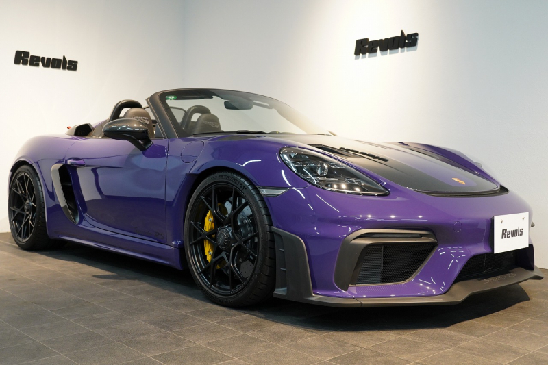 ポルシェ 718スパイダー RS PDK 1オーナー ウルトラヴァイオレット/PTSカラー ヴァイザッハPKG PCCB Fリフト クロノPKG 中古車 中古車