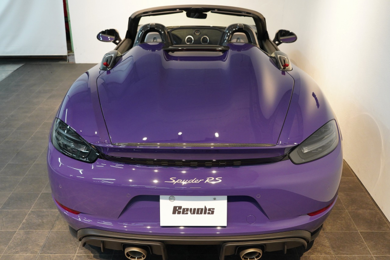 ポルシェ 718スパイダー RS PDK 1オーナー ウルトラヴァイオレット/PTSカラー ヴァイザッハPKG PCCB Fリフト クロノPKG 中古車 中古車