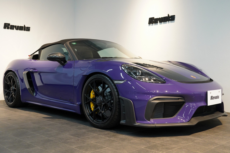 ポルシェ 718スパイダー RS PDK 1オーナー ウルトラヴァイオレット/PTSカラー ヴァイザッハPKG PCCB Fリフト クロノPKG 中古車 中古車