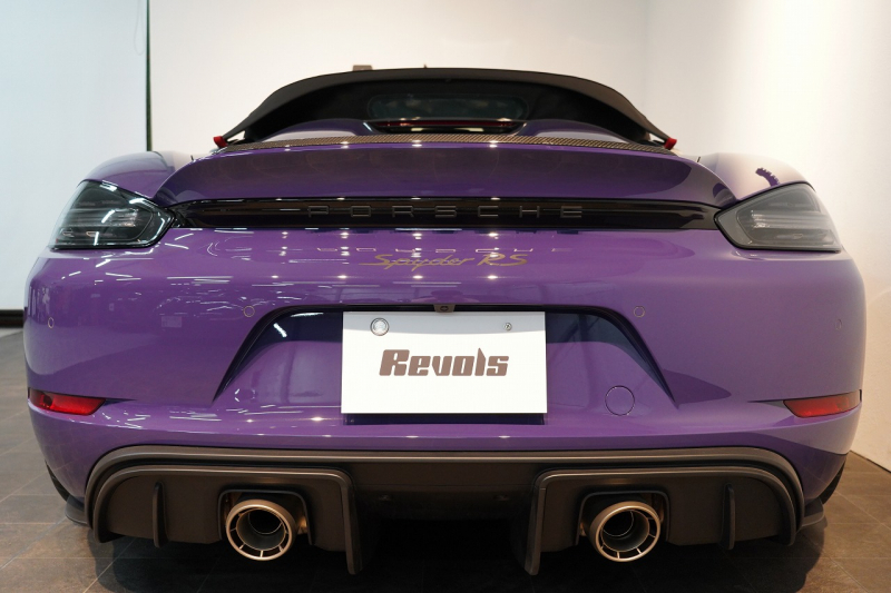 ポルシェ 718スパイダー RS PDK 1オーナー ウルトラヴァイオレット/PTSカラー ヴァイザッハPKG PCCB Fリフト クロノPKG 中古車 中古車