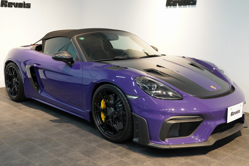 ポルシェ 718スパイダー RS PDK 1オーナー ウルトラヴァイオレット/PTSカラー ヴァイザッハPKG PCCB Fリフト クロノPKG 中古車 中古車