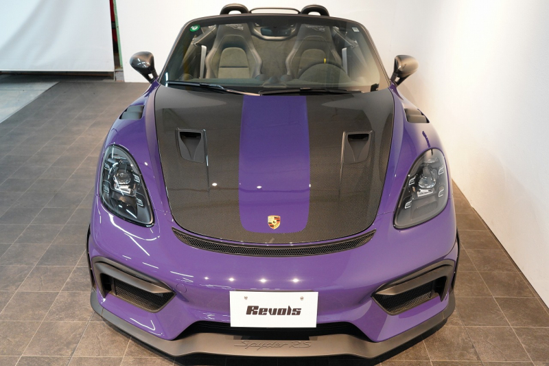 ポルシェ 718スパイダー RS PDK 1オーナー ウルトラヴァイオレット/PTSカラー ヴァイザッハPKG PCCB Fリフト クロノPKG 中古車 中古車