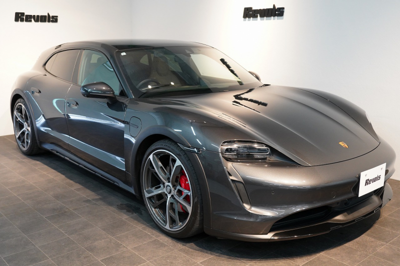 ポルシェ タイカン クロスツーリスモ 4S 1オーナー OP334 スポクロ ツートーンスムースレザー リアアクスルステア パワステプラス パノラマルーフ バルカノグレー 中古車 中古車