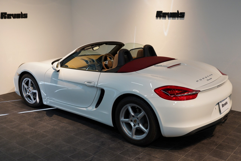 ポルシェ ボクスター(Type981) PDK 赤幌 ルクソールベージュインテリア スポーツステアリング スポーツテールパイプ 中古車 中古車