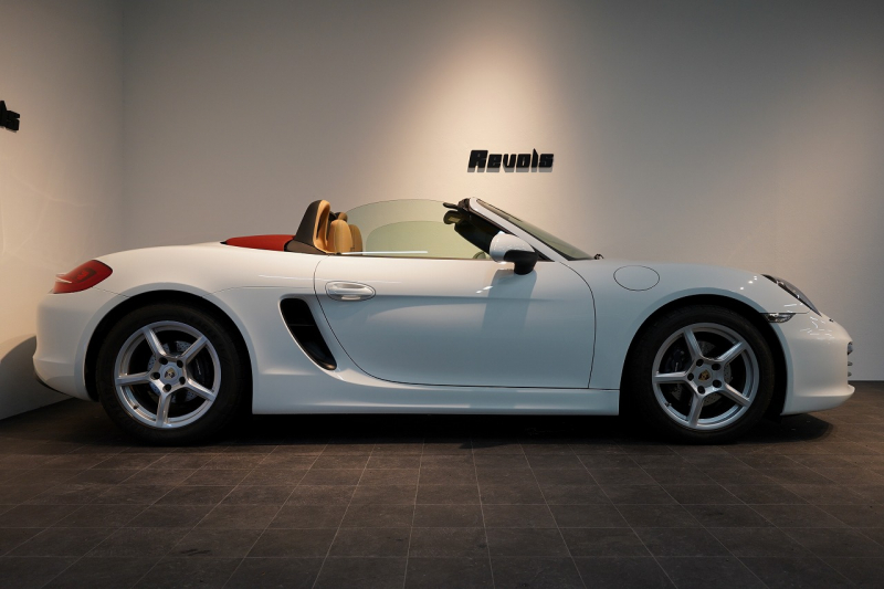 ポルシェ ボクスター(Type981) PDK 赤幌 ルクソールベージュインテリア スポーツステアリング スポーツテールパイプ 中古車 中古車