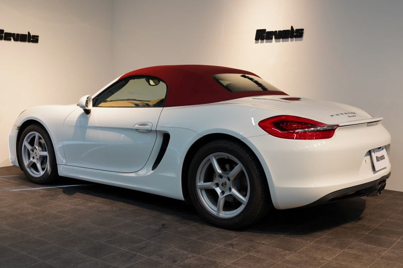 ポルシェ ボクスター(Type981) PDK 赤幌 ルクソールベージュインテリア スポーツステアリング スポーツテールパイプ 中古車 中古車