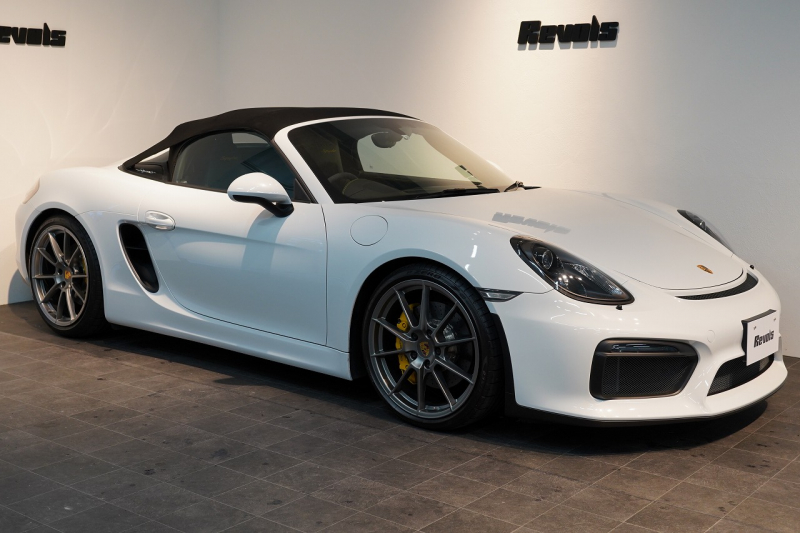 ポルシェ ボクスター(Type981) Spyder PCCB 18wayスポーツシート オールレザー×イエローステッチ キャララホワイト 中古車 中古車