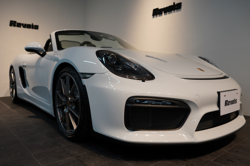 ポルシェ ボクスター(Type981) Spyder PCCB 18wayスポーツシート オールレザー×イエローステッチ キャララホワイト 中古車 中古車