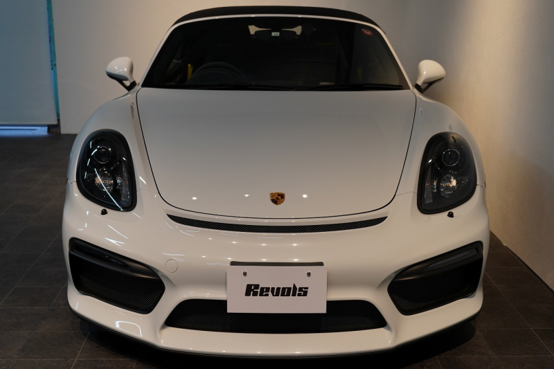 ポルシェ ボクスター(Type981) Spyder PCCB 18wayスポーツシート オールレザー×イエローステッチ キャララホワイト 中古車 中古車