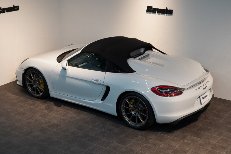 ポルシェ ボクスター(Type981) Spyder PCCB 18wayスポーツシート オールレザー×イエローステッチ キャララホワイト 中古車 中古車