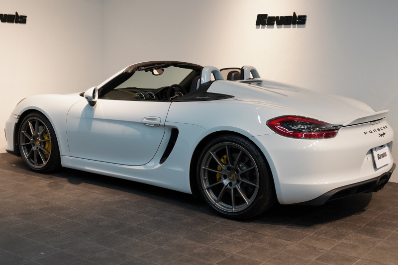 ポルシェ ボクスター(Type981) Spyder PCCB 18wayスポーツシート オールレザー×イエローステッチ キャララホワイト 中古車 中古車
