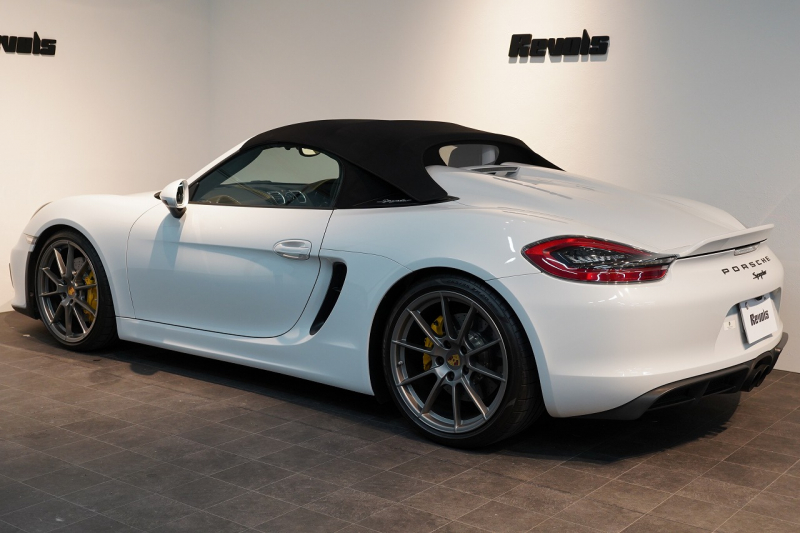 ポルシェ ボクスター(Type981) Spyder PCCB 18wayスポーツシート オールレザー×イエローステッチ キャララホワイト 中古車 中古車