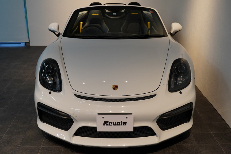 ポルシェ ボクスター(Type981) Spyder PCCB 18wayスポーツシート オールレザー×イエローステッチ キャララホワイト 中古車 中古車