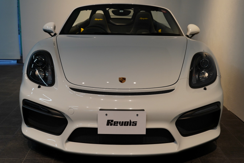 ポルシェ ボクスター(Type981) Spyder PCCB 18wayスポーツシート オールレザー×イエローステッチ キャララホワイト 中古車 中古車