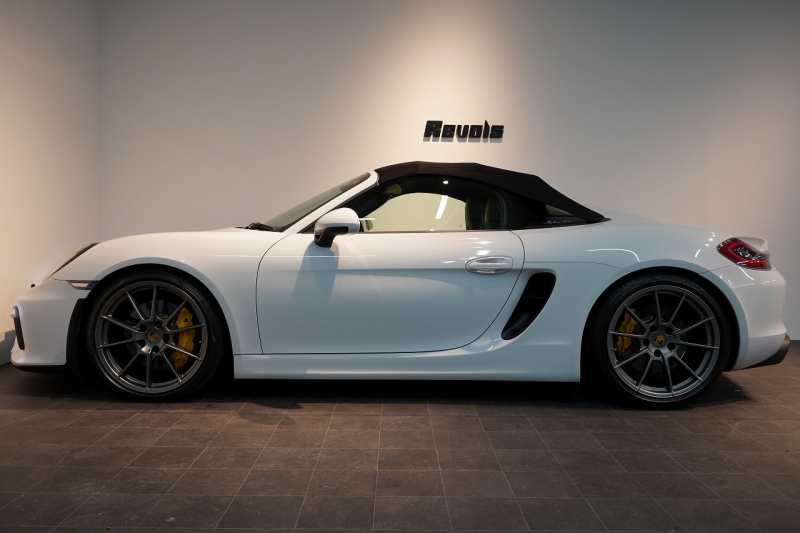 ポルシェ ボクスター(Type981) Spyder PCCB 18wayスポーツシート オールレザー×イエローステッチ キャララホワイト 中古車 中古車