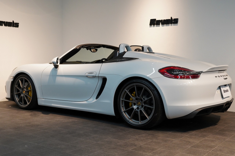 ポルシェ ボクスター(Type981) Spyder PCCB 18wayスポーツシート オールレザー×イエローステッチ キャララホワイト 中古車 中古車