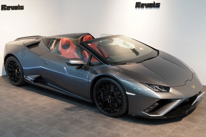 ランボルギーニ ウラカン EVO Spyder RWD Grigio Lynx  エレガントレザーインテリア/Rosso Rea 20インチNarvi鍛造ホイール 中古車 中古車