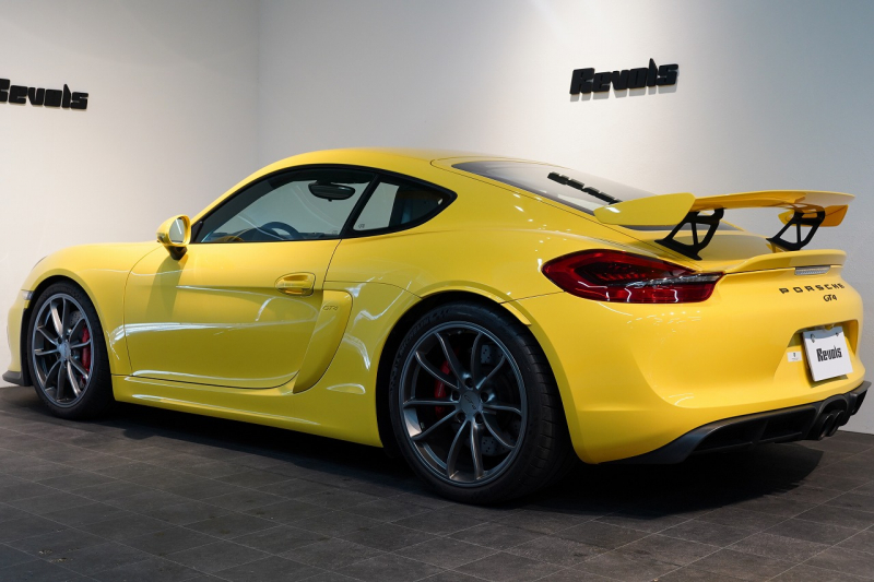 ポルシェ ケイマン(Type981) GT4 6MT 左H スポーツクロノ スポーツエグゾースト レザーインテリア/イエローステッチ 中古車