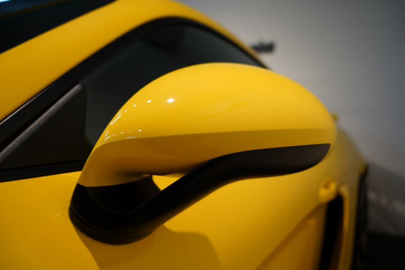 ポルシェ ケイマン(Type981) GT4 6MT 左H スポーツクロノ スポーツエグゾースト レザーインテリア/イエローステッチ 中古車 中古車