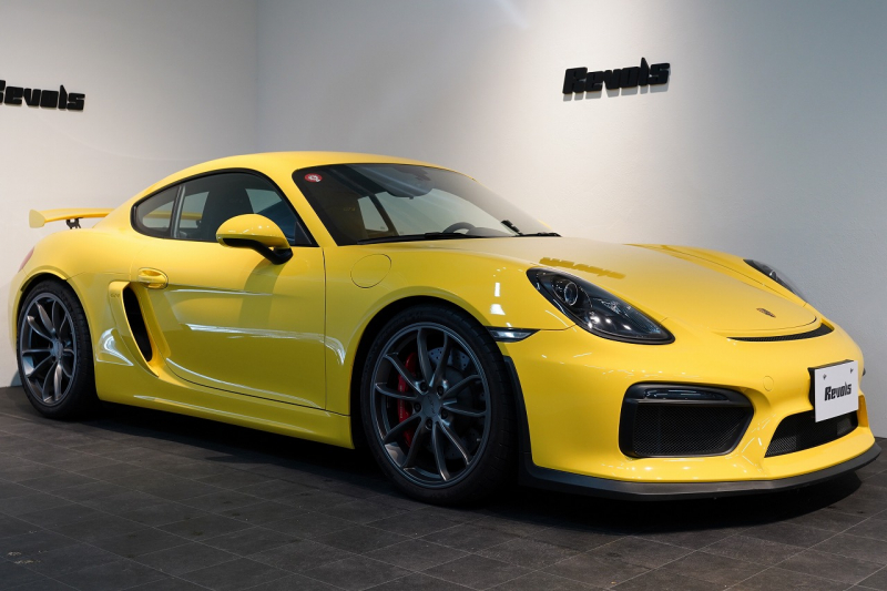 ポルシェ ケイマン(Type981) GT4 6MT 左H スポーツクロノ スポーツエグゾースト レザーインテリア/イエローステッチ 中古車