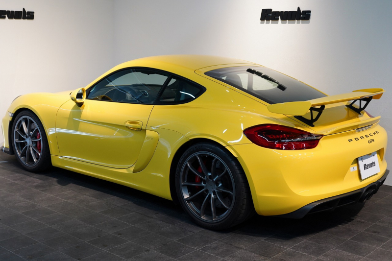 ポルシェ ケイマン(Type981) GT4 6MT 左H スポーツクロノ スポーツエグゾースト レザーインテリア/イエローステッチ 中古車 中古車