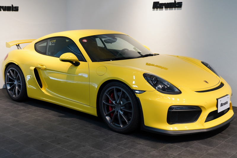 ポルシェ ケイマン(Type981) GT4 6MT 左H スポーツクロノ スポーツエグゾースト レザーインテリア/イエローステッチ 中古車 中古車