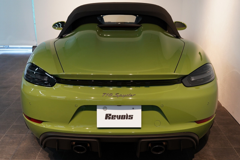 ポルシェ 718スパイダー 6MT ワンオーナー 左H PTSカラー/オリーブグリーン PCCB レザーインテリア 中古車 中古車