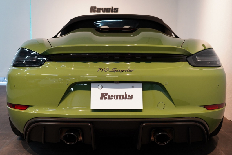 ポルシェ 718スパイダー 6MT ワンオーナー 左H PTSカラー/オリーブグリーン PCCB レザーインテリア 中古車 中古車