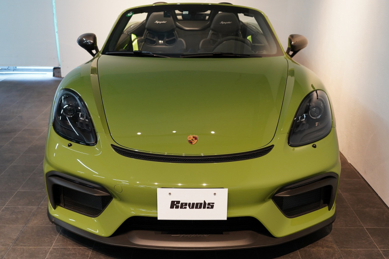 ポルシェ 718スパイダー 6MT ワンオーナー 左H PTSカラー/オリーブグリーン PCCB レザーインテリア 中古車 中古車