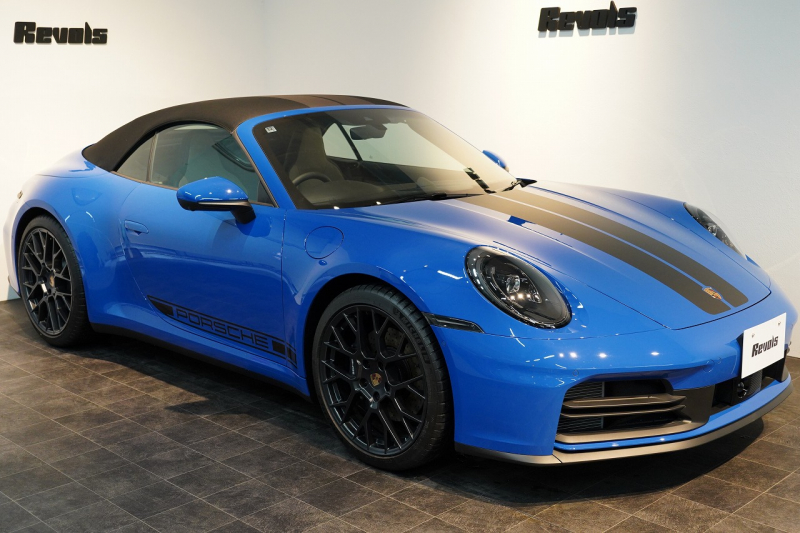 ポルシェ 911(Type992) Carrera Cabriolet PDK 後期モデル(Type992.2) ワンオーナー OP253 ルガーノブルー スポクロ スポエグ 20/21インチRSSpyderホイール 中古車 中古車