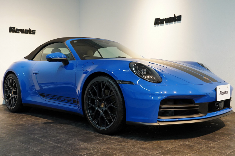 ポルシェ 911(Type992) Carrera Cabriolet PDK 後期モデル(Type992.2) ワンオーナー OP253 ルガーノブルー スポクロ スポエグ 20/21インチRSSpyderホイール 中古車 中古車