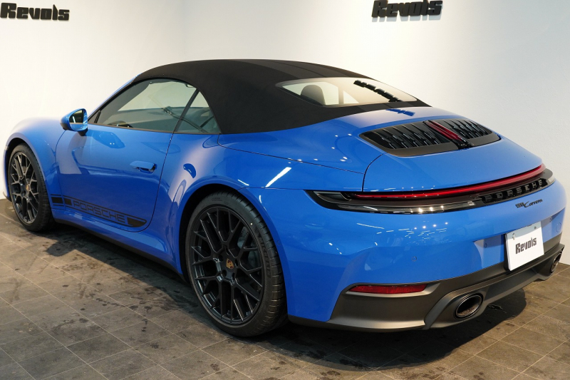 ポルシェ 911(Type992) Carrera Cabriolet PDK 後期モデル(Type992.2) ワンオーナー OP253 ルガーノブルー スポクロ スポエグ 20/21インチRSSpyderホイール 中古車 中古車