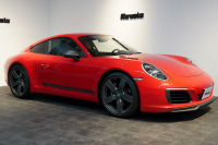 ポルシェ 911(Type991.2) Carrera T 日本未導入モデル7MT ショートシフト スポーツエグゾースト Bカメラ カーボンバケットチェック柄 ガーズレッド  中古車