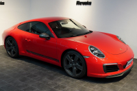 ポルシェ 911(Type991.2) Carrera T 日本未導入モデル7MT ショートシフト スポーツエグゾースト Bカメラ カーボンバケットチェック柄 ガーズレッド  中古車