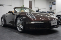 ポルシェ 911(Type991.1) Carrera Cabriolet スポーツエグゾースト オールレザーインテリア スポーツデザイン20ホイール マホガニーメタリック  中古車