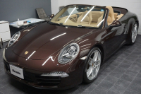 ポルシェ 911(Type991.1) Carrera Cabriolet スポーツエグゾースト オールレザーインテリア スポーツデザイン20ホイール マホガニーメタリック  中古車