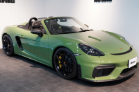 ポルシェ 718スパイダー 6MT ワンオーナー 左H PTSカラー/オリーブグリーン PCCB レザーインテリア 中古車 中古車
