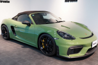 ポルシェ 718スパイダー 6MT ワンオーナー 左H PTSカラー/オリーブグリーン PCCB レザーインテリア 中古車 中古車